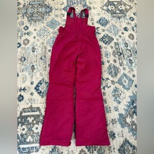 Lands' End Kids One Piece Insulated Snow Bib in Bright Pink